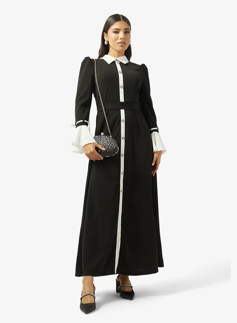 Khizana  Colorblock Shirt Dress for Women | Best Price UAE